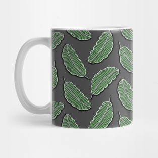 Minimalist green leaves surface design Mug